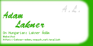 adam lakner business card